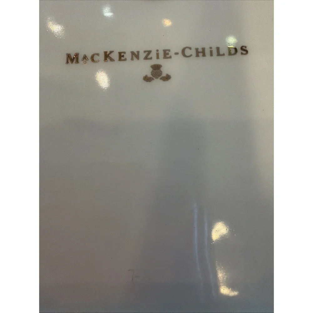 Mackenzie Childs One Sterling Check Cottage Container Short
